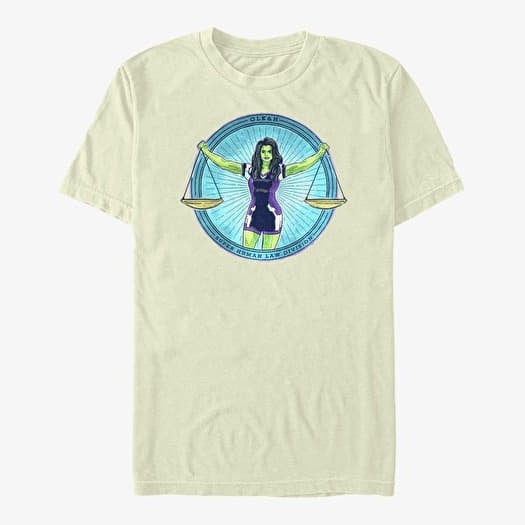 Póló Merch Marvel She-Hulk: Attorney at Law - Super Human Law Division Badge Unisex T-Shirt Natural