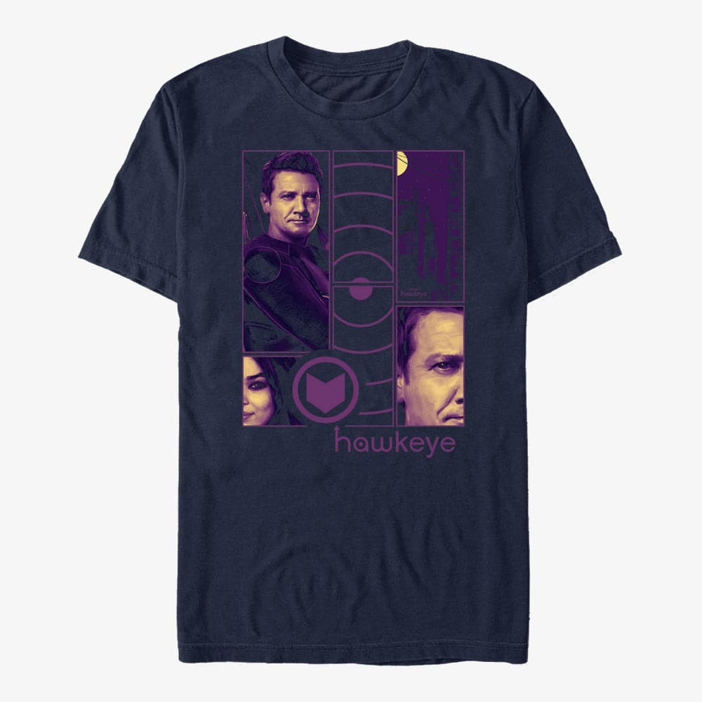 T-shirts Merch Marvel Hawkeye - Hawkeye Panel Unisex T-Shirt Navy Blue