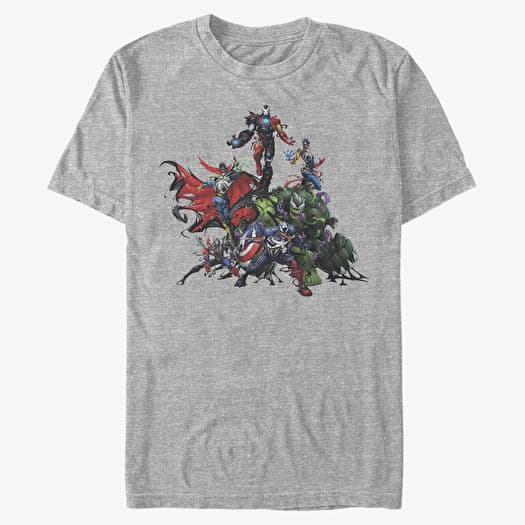 T-shirt Merch Marvel - Venom Avengers Unisex T-Shirt Heather Grey