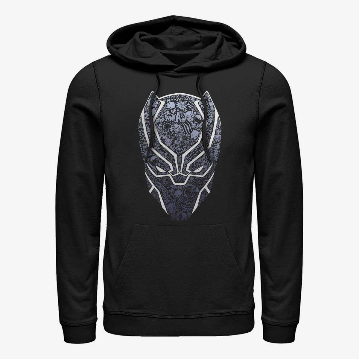 Hoodies and sweatshirts  Merch Marvel Avengers Classic - Panther Icon Fill Unisex Hoodie Black