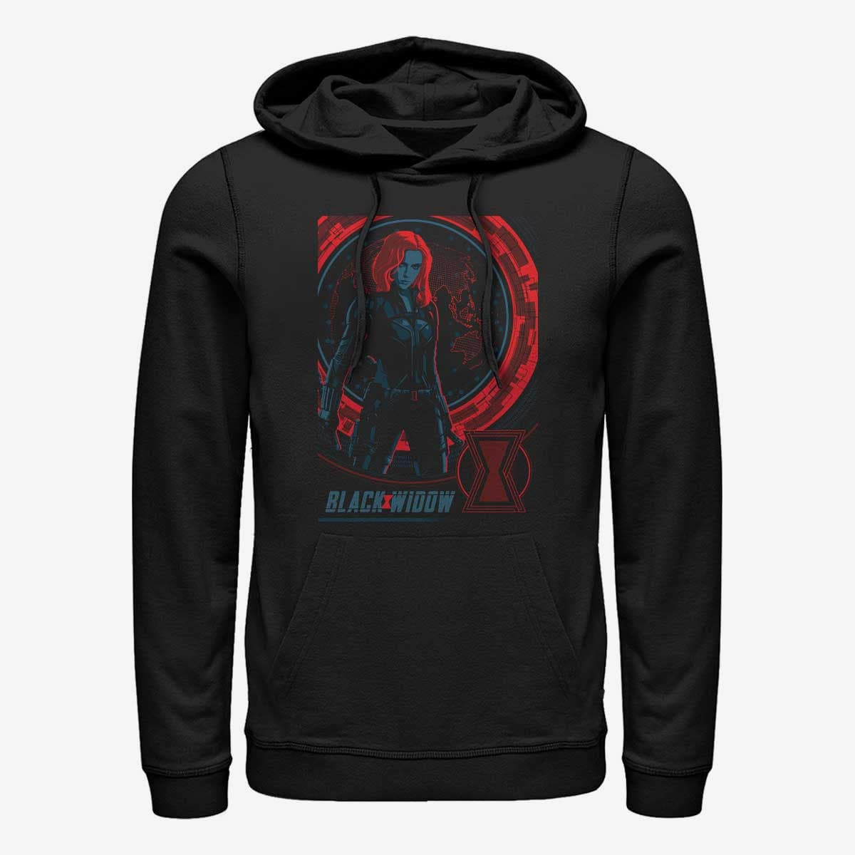 Felpe Merch Marvel Black Widow - Widow Globe Unisex Hoodie Black