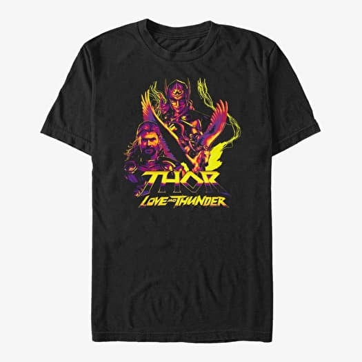 T-särk Merch Marvel Thor: Love and Thunder - Thunder Character Pyramid Unisex T-Shirt Black