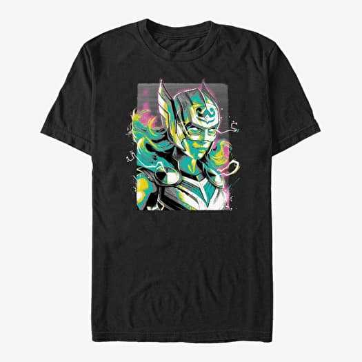 T-skjorte Merch Marvel Thor: Love and Thunder - Female Thor Pastel Unisex T-Shirt Black