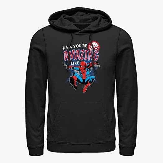Majica Merch Marvel Spider-Man Classic - Amazing Like Dad Unisex Hoodie Black