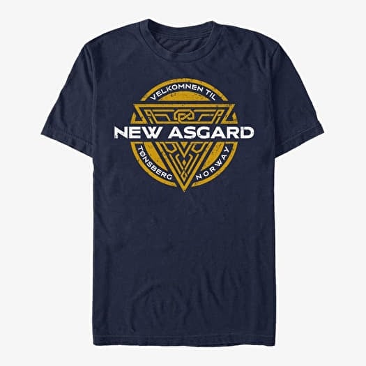T-särk Merch Marvel Thor: Love and Thunder - New Badge Unisex T-Shirt Navy Blue