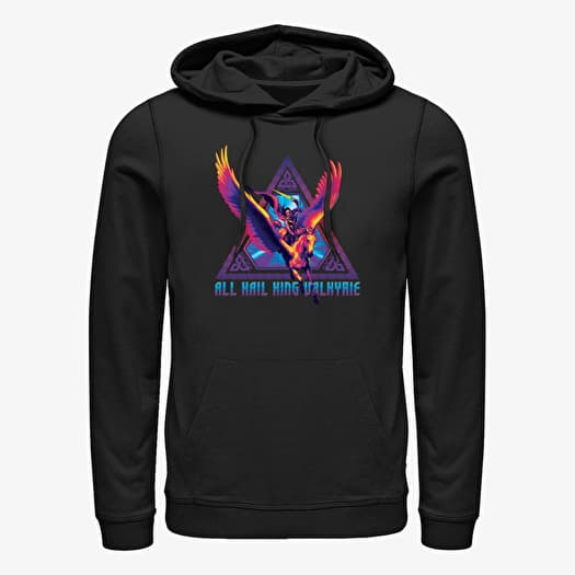 Mikina Merch Marvel Thor: Love and Thunder - Valkyrie Triangle Badge Unisex Hoodie Black