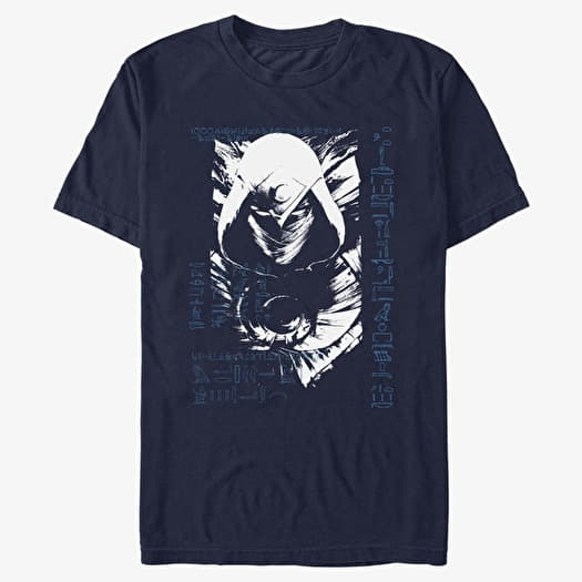 T-shirt Merch Marvel Moon Knight - MOON KNIGHT GRUNGE Unisex T-Shirt Navy Blue
