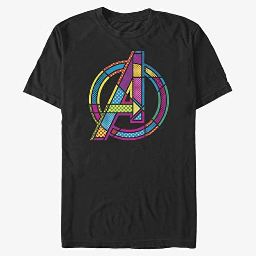 T-shirt Merch Marvel Avengers Classic - Halftone Pop A Unisex T-Shirt Black