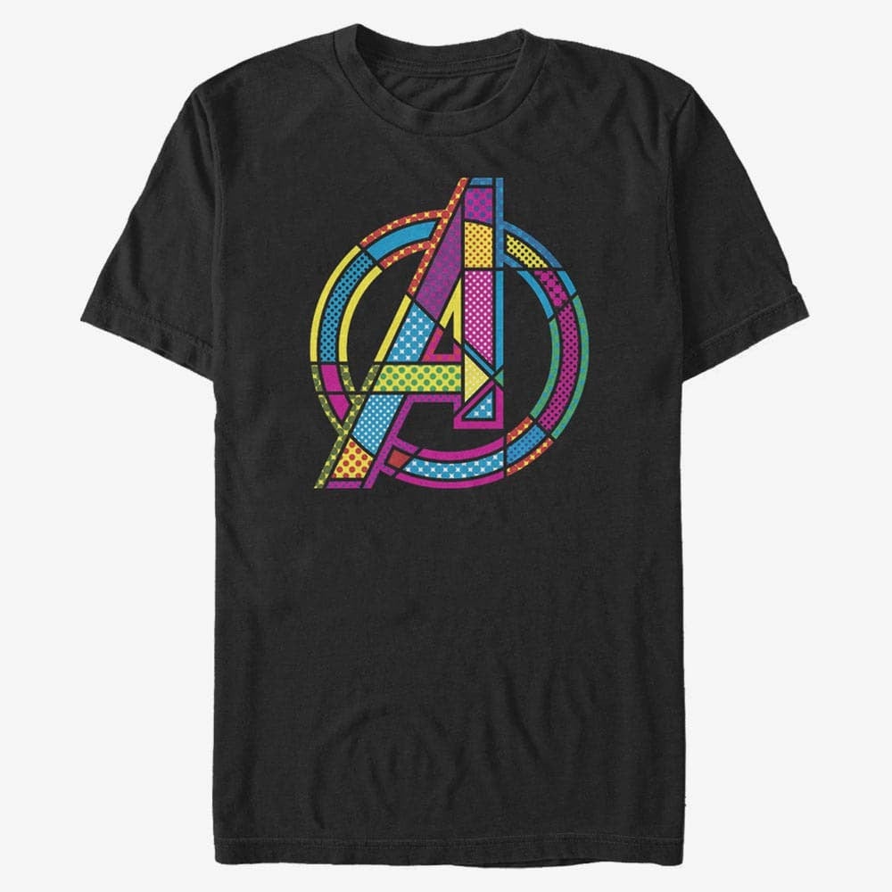 T-shirts Merch Marvel Avengers Classic - Halftone Pop A Unisex T-Shirt Black