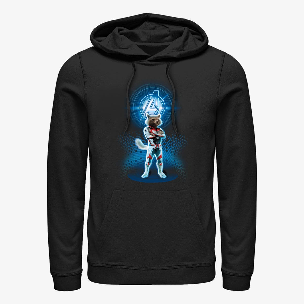 Kapuutsikud ja kampsunid Merch Marvel Avengers: Endgame - Avenger Raccoon Unisex Hoodie Black