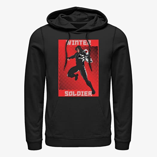 Hanorac Merch Marvel - Halftone Soldier Unisex Hoodie Black