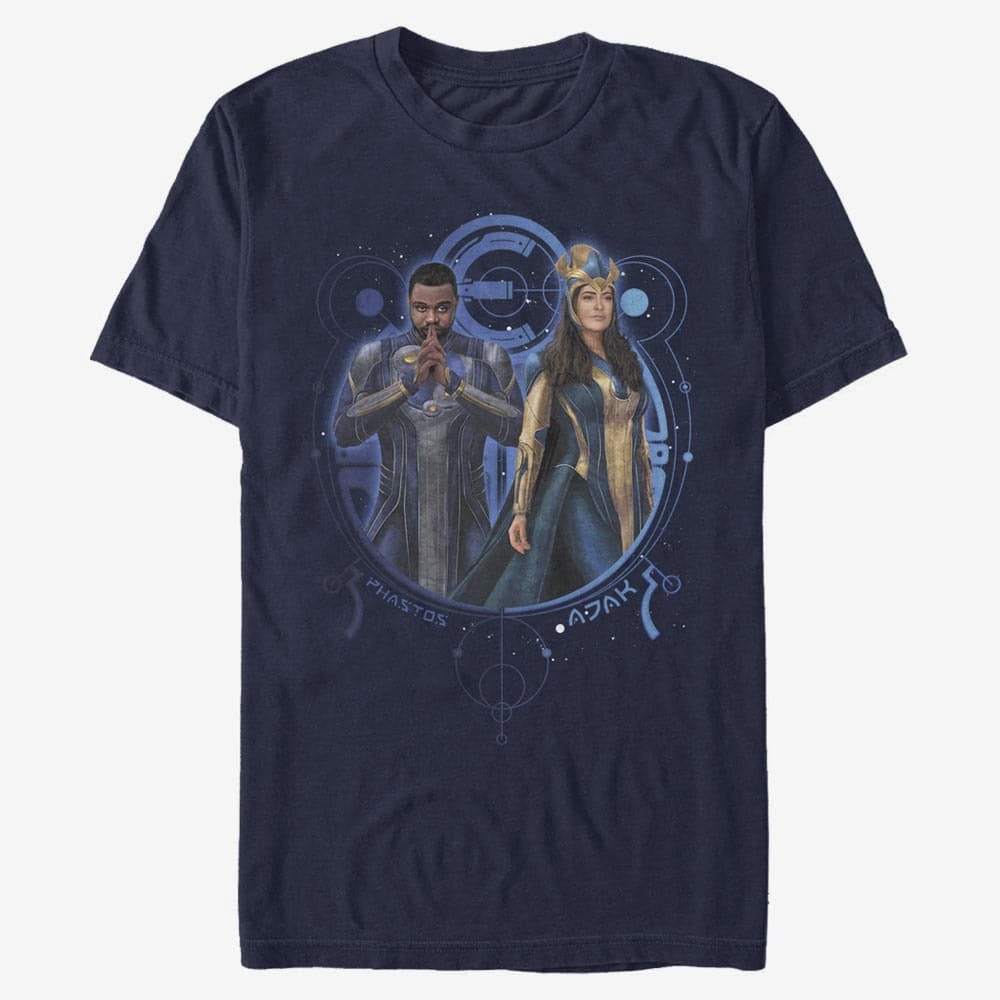 T-Shirts Merch Marvel The Eternals - PHASTOS AJAK DUO Unisex T-Shirt Navy Blue