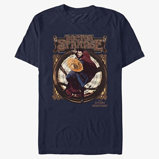 Tricou Merch Marvel Doctor Strange in the Multiverse of Madness - Retro Seal Unisex T-Shirt Navy Blue