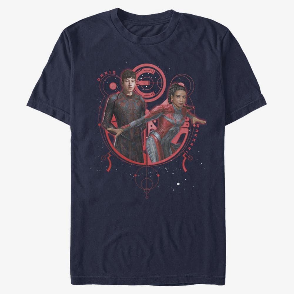 T-Shirts Merch Marvel The Eternals - DRUIG AND MAKKARI DUO Unisex T-Shirt Navy Blue