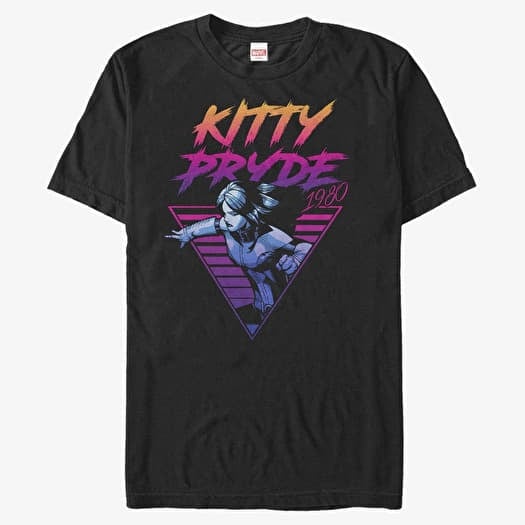 Tričko Merch Marvel X-Men - Neon Kitty Pryde Unisex T-Shirt Black