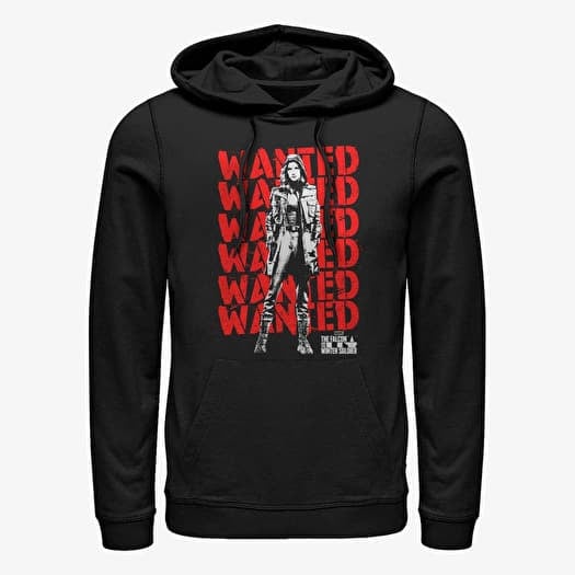 Sweatshirt Merch Marvel The Falcon and the Winter Soldier - WANTED REPEATING RED Unisex Hoodie Black