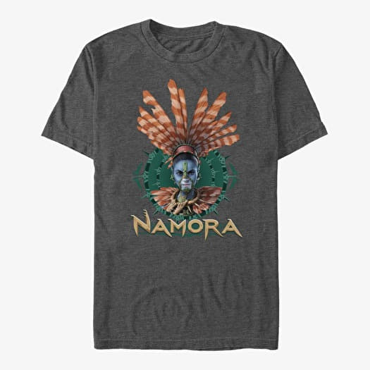Merch Marvel Black Panther: Wakanda Forever - Namora Fin Crown Unisex T-Shirt Dark Heather Grey