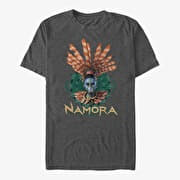 Merch Marvel Black Panther: Wakanda Forever - Namora Fin Crown Unisex T-Shirt Dark Heather Grey