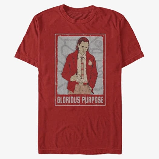 T-krekls Merch Marvel Loki - Glorious Purpose Unisex T-Shirt Red