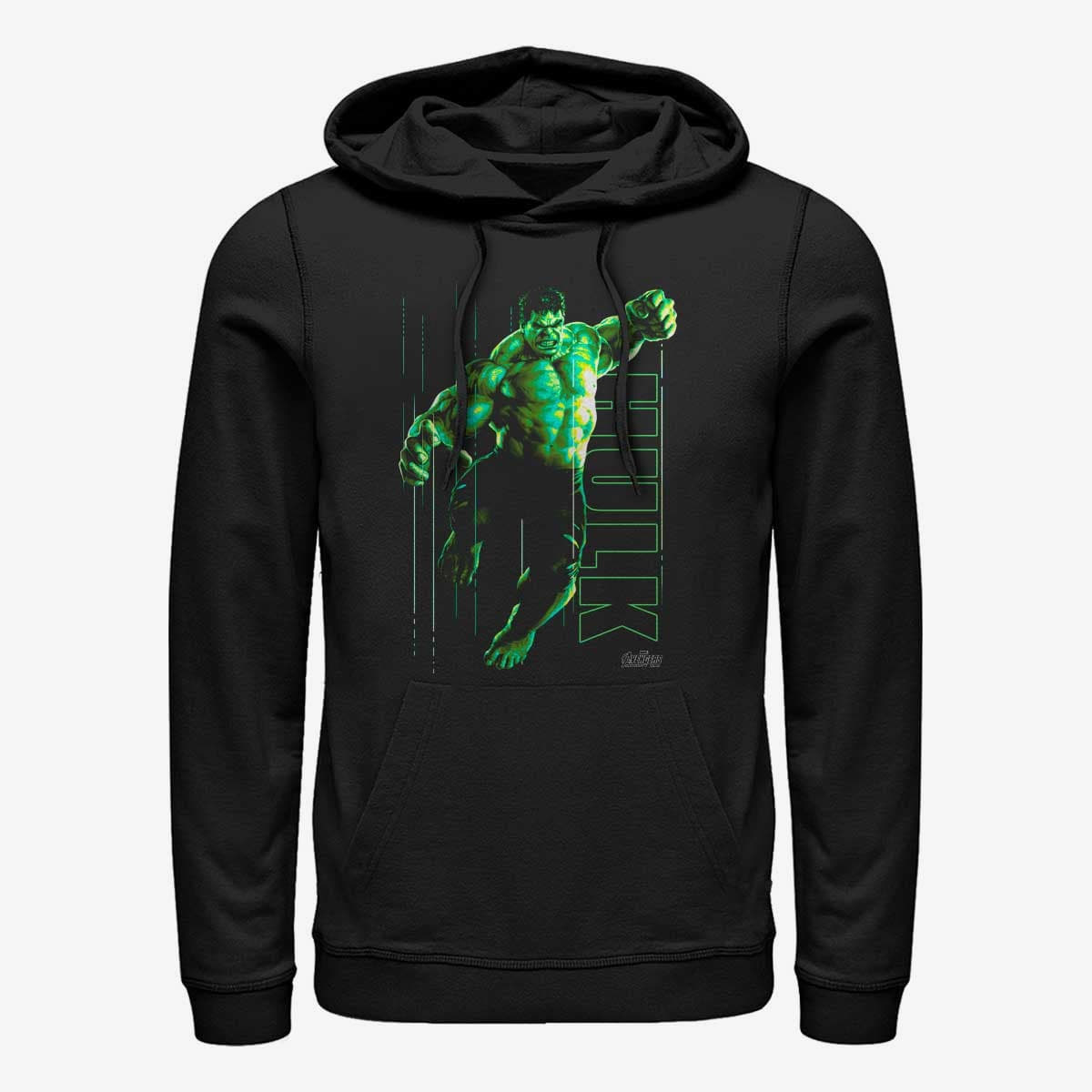 Felpe Merch Marvel - Hulk Glow Unisex Hoodie Black