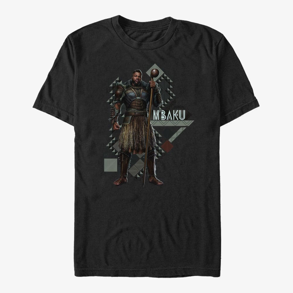 T-shirts Merch Marvel Black Panther: Wakanda Forever - Mbaku Pattern Unisex T-Shirt Black