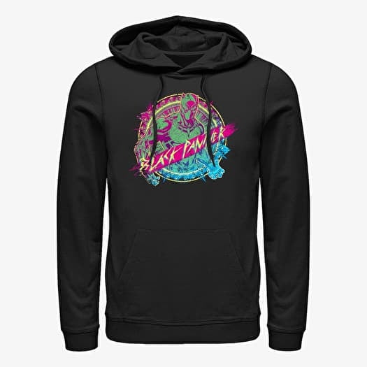 Kampsun Merch Marvel Avengers Classic - Neon Panther Unisex Hoodie Black