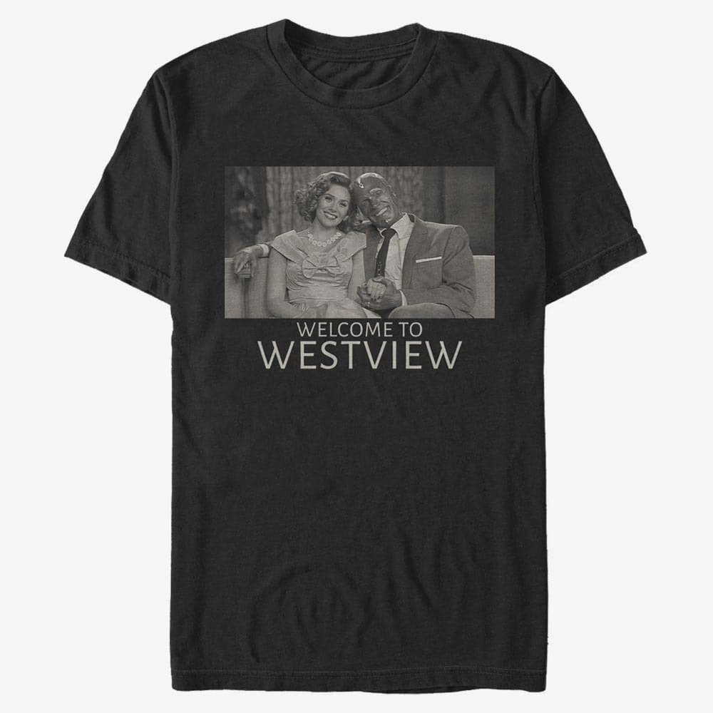 Pólók Merch Marvel WandaVision - Ring Created Unisex T-Shirt Black