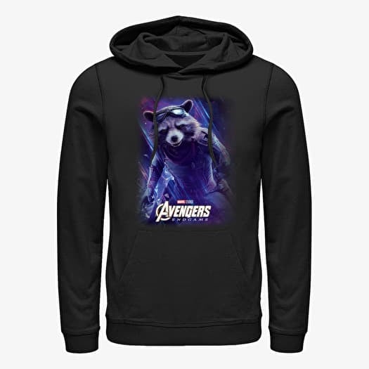 Sweatshirt Merch Marvel Avengers: Endgame - Space Raccon Unisex Hoodie Black