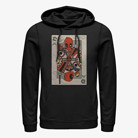 Sweatshirt Merch Marvel Deadpool - Deadpool Playing Card Unisex Hoodie Black