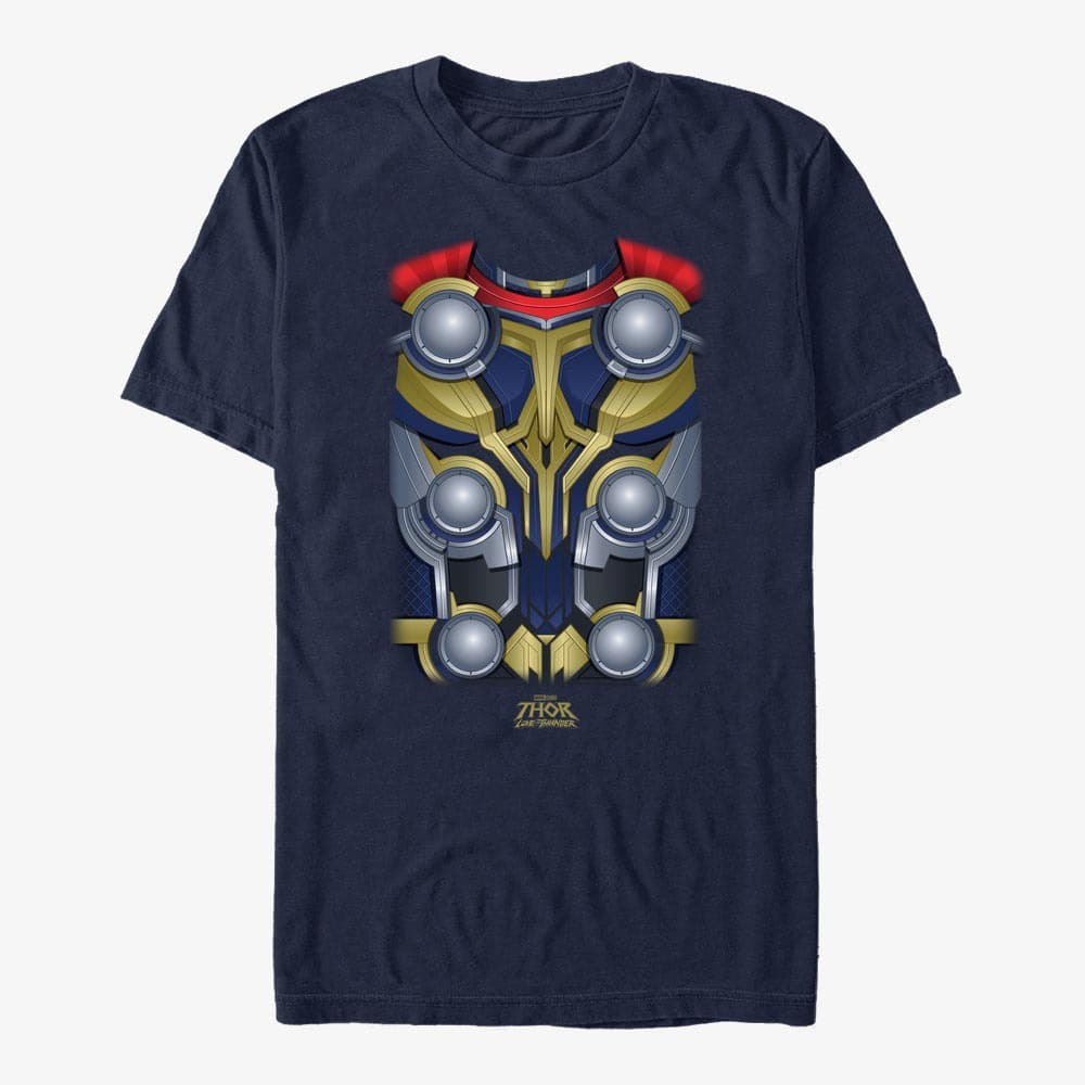 T-särgid Merch Marvel Thor: Love and Thunder - Thor Costume Shirt Unisex T-Shirt Navy Blue