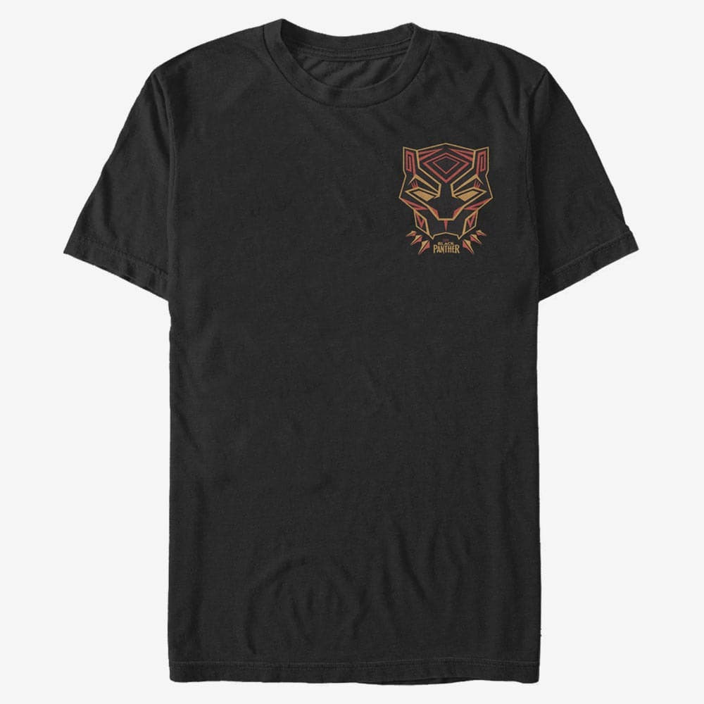 T-shirts Merch Marvel Black Panther - Panther Geometry Unisex T-Shirt Black