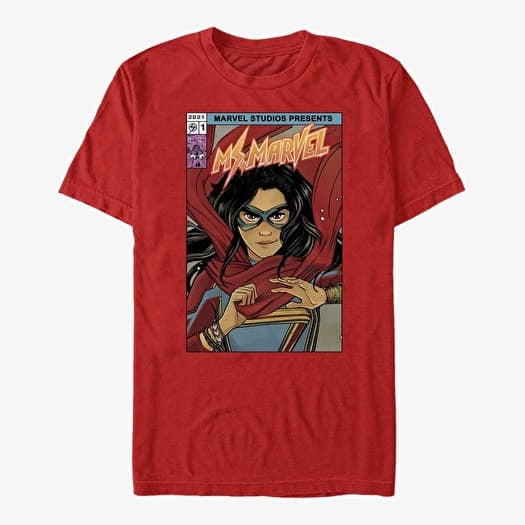 Majica Merch Ms. Marvel - Comic Cover Unisex T-Shirt Red