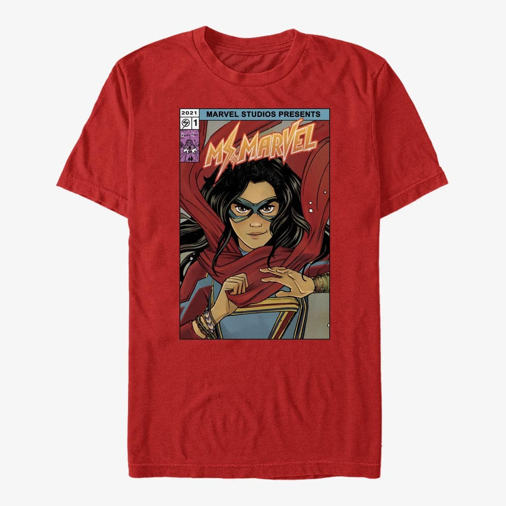T-shirts Merch Ms. Marvel - Comic Cover Unisex T-Shirt Red