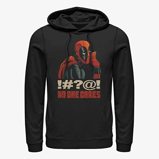 Mikina Merch Marvel Deadpool - No One Cares Unisex Hoodie Black
