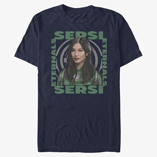 Tricou Merch Marvel The Eternals - SERSI HERO BOX Unisex T-Shirt Navy Blue