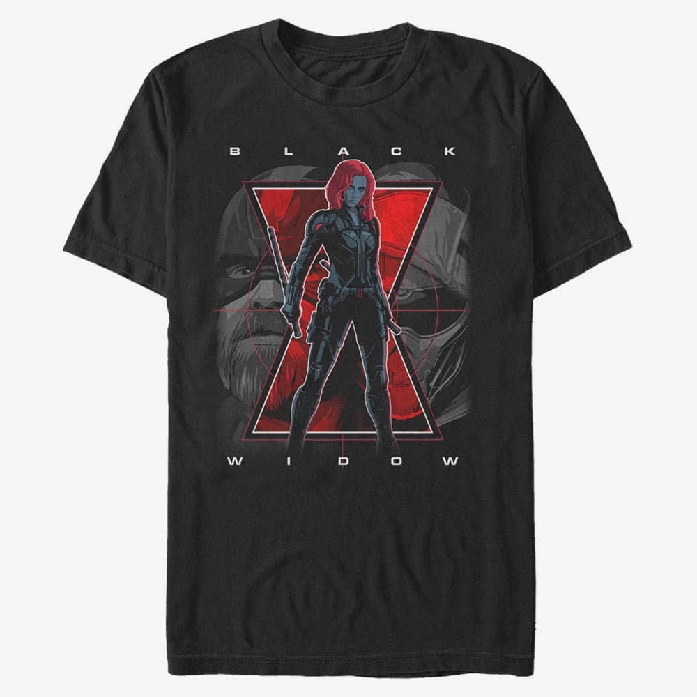 Pólók Merch Marvel Black Widow - Big Three Unisex T-Shirt Black