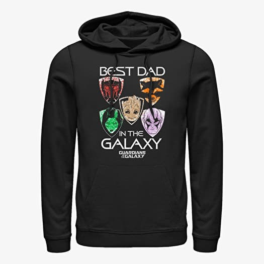 Mikina Merch Marvel Guardians Of The Galaxy 2 - Best Galaxy Dad Unisex Hoodie Black
