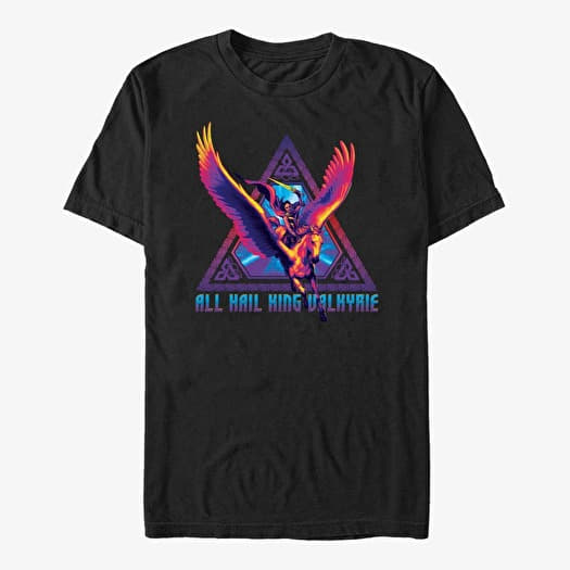 T-skjorte Merch Marvel Thor: Love and Thunder - Valkyrie Triangle Badge Unisex T-Shirt Black