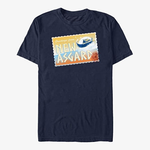 T-shirt Merch Marvel Thor: Love and Thunder - Asgard Postcard Unisex T-Shirt Navy Blue