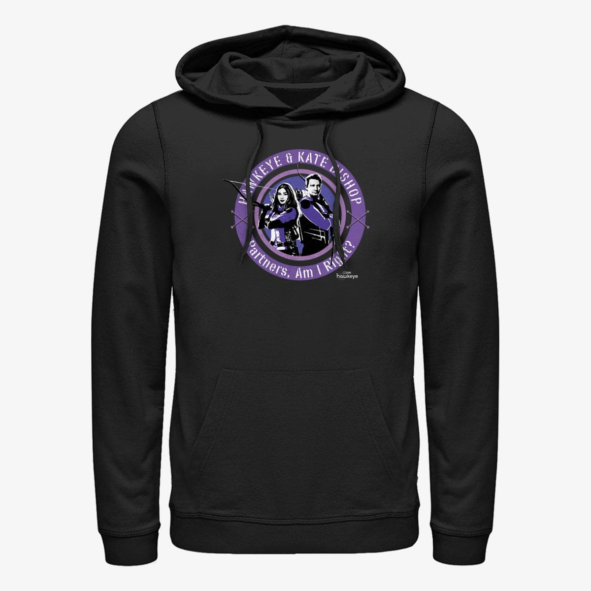 Hoodies and sweatshirts  Merch Marvel Hawkeye - Hawkeye Kate Stamp Unisex Hoodie Black
