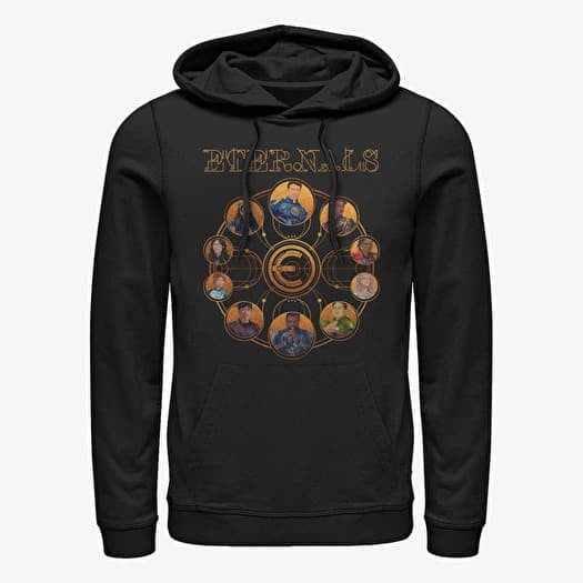 Sweatshirt Merch Marvel: Eternals - ETERNALS CIRCULAR GOLD Unisex Hoodie Black