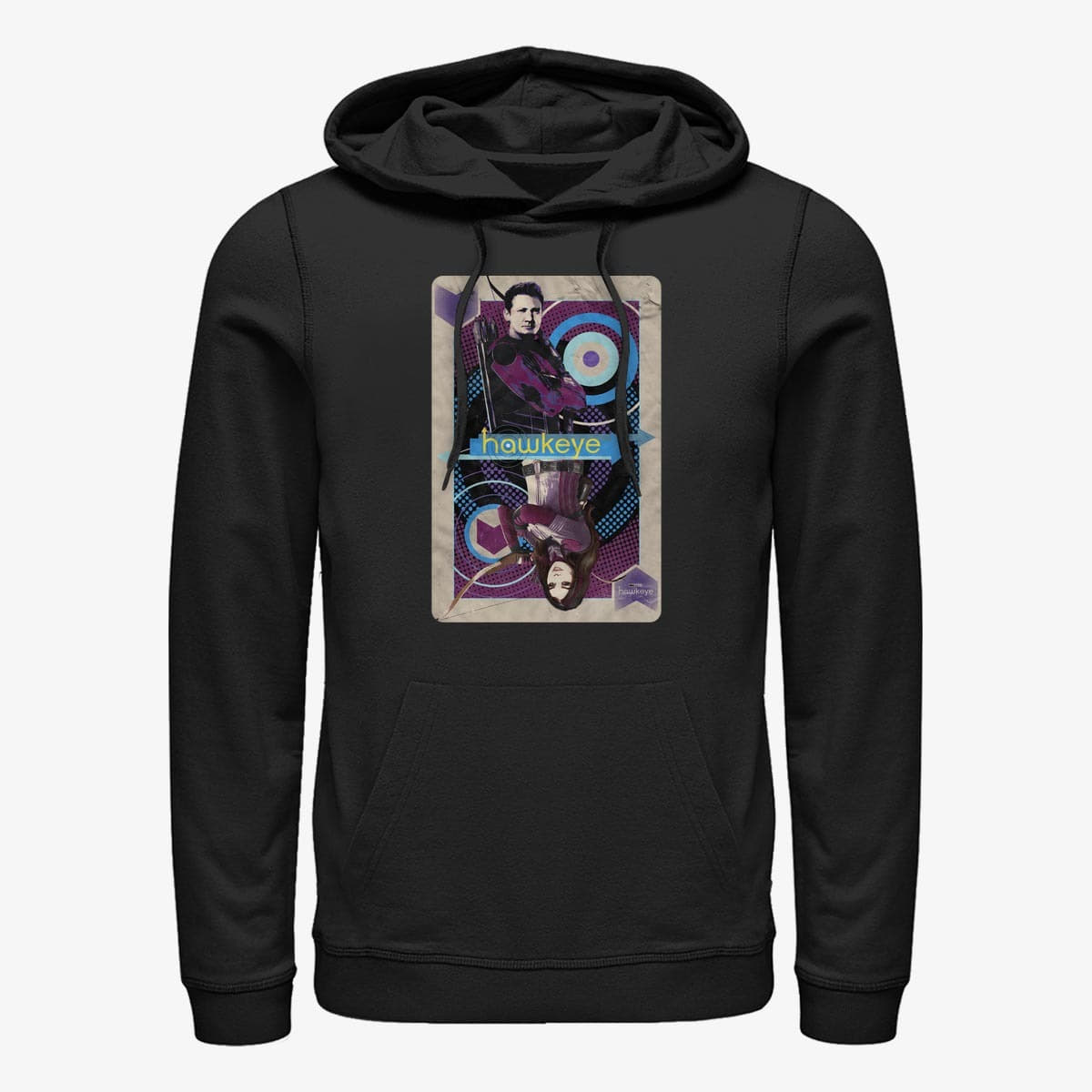 Merch Marvel Hawkeye Casted Cards Unisex Hoodie