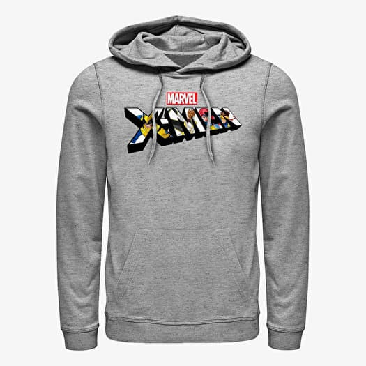 Mikina Merch Marvel X-Men - Xmen Character Logo Unisex Hoodie Heather Grey