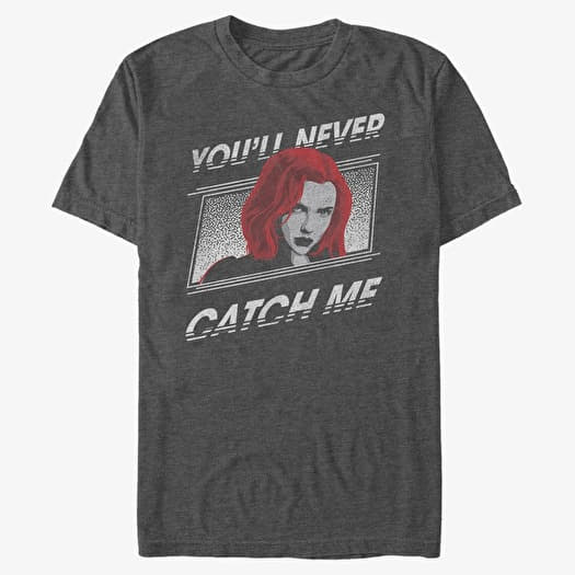 T-shirt Merch Marvel Black Widow - Never Catch Me Unisex T-Shirt Dark Heather Grey