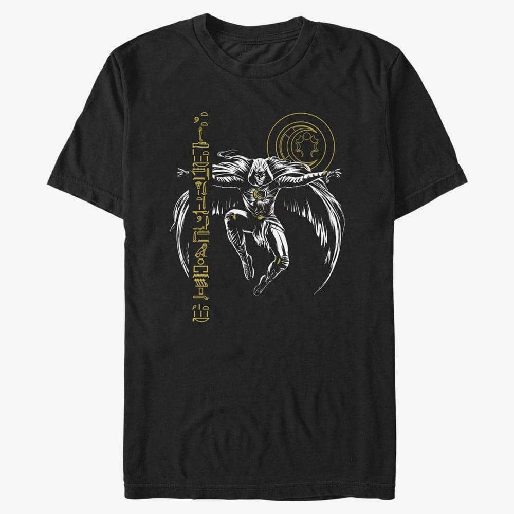 T-shirts Merch Marvel Moon Knight - MOON KNIGHT GLIPH LIFT Unisex T-Shirt Black