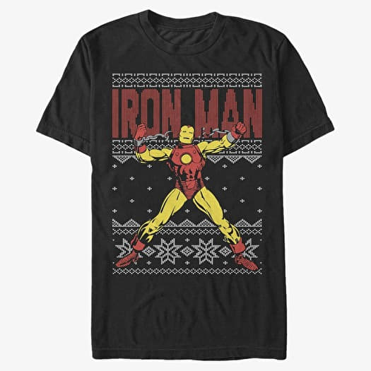T-shirt Merch Marvel Avengers Classic - IronMan Ugly Unisex T-Shirt Black