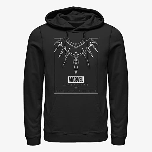 Felpa Merch Marvel Avengers Classic - Panther Necklace Unisex Hoodie Black