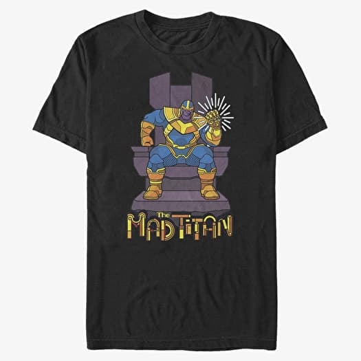 Tricou Merch Marvel Avengers Classic - Titan Throne Unisex T-Shirt Black