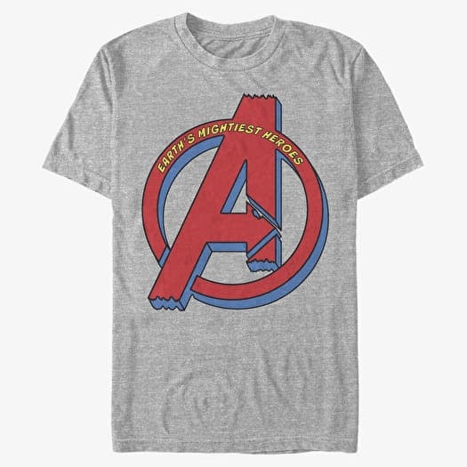 Póló Merch Marvel Avengers Classic - Avengers Mightiest Unisex T-Shirt Heather Grey