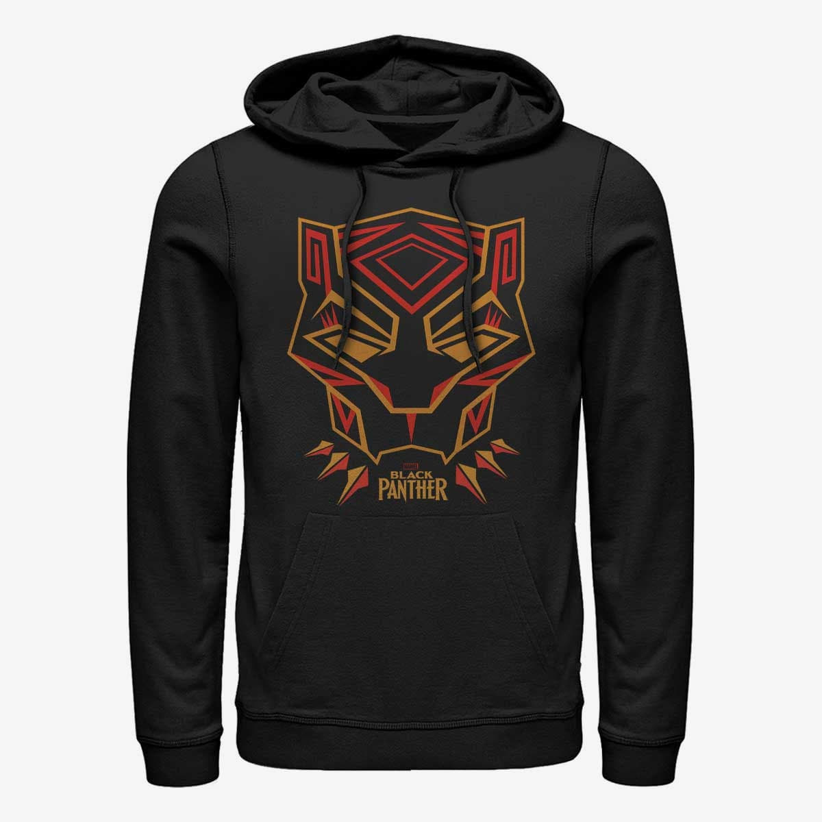 Sweatshirts Merch Marvel Black Panther - Panther Geometry Unisex Hoodie Black